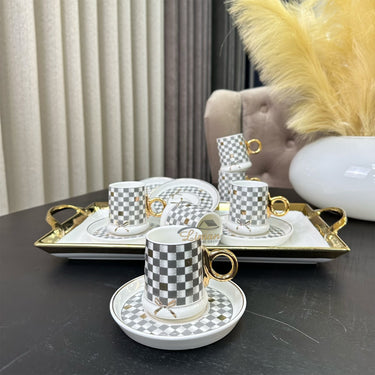 ACR ACR Almond Espressoset 12 Delig | 6 Persoons Grijs