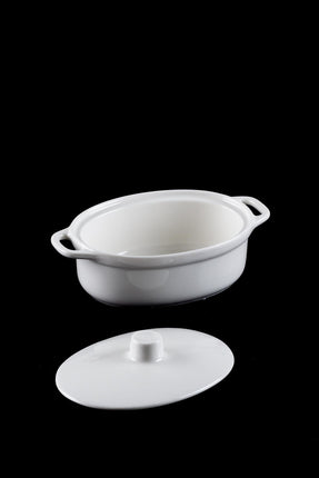 ACR ACR Bianco perla Ovenschaal Ovaal met Deksel 26 Cm