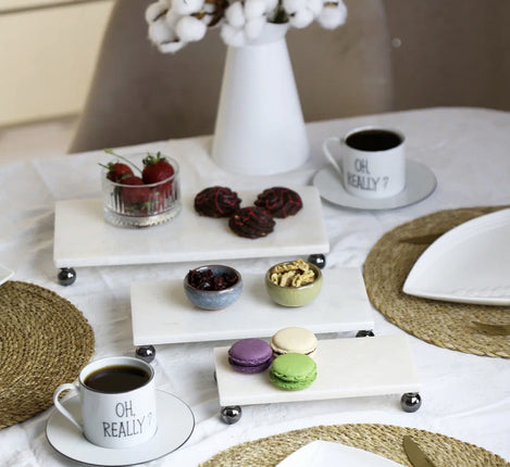 AKAYEV MARMER RECHTHOEK SERVEERSCHAAL 3 DELIG ZWART