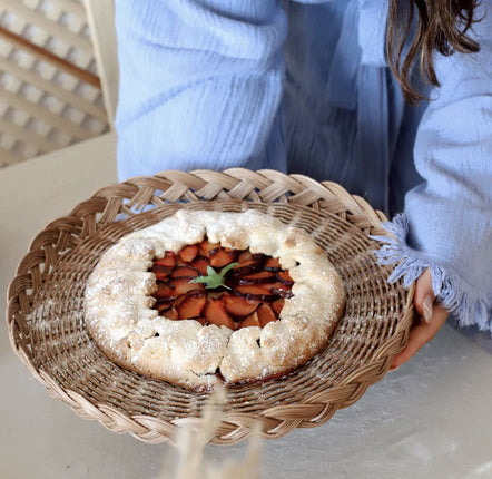 AKAYEV RATTAN 30CM TAARTPLATTEAU / SERVEERSCHAAL