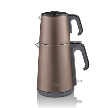 ARZUM Arzum Çay Sefası Elektrische Theepot 1,2 / 1,8 Liter Taupe