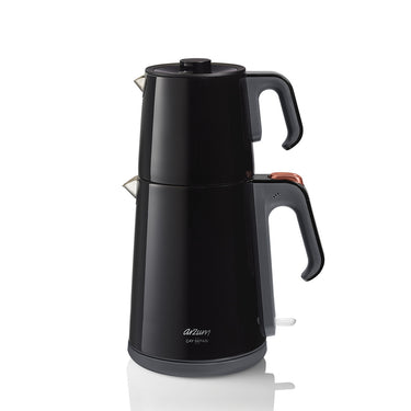 ARZUM Arzum Çay Sefası Elektrische Theepot 1,2 / 1,8 Liter Zwart