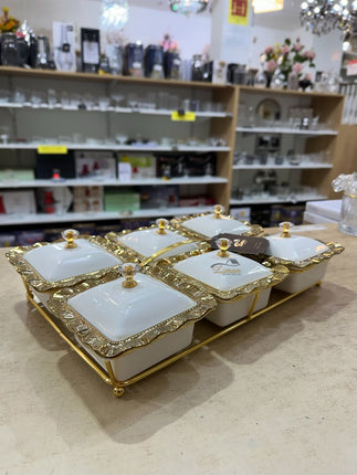 Bavary ARABIA ONTBIJT/ SNACKSCHALEN SET 13 DELIG GOUD