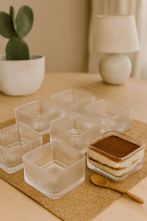 Bavary Line Vierkant Kommenset 9 cm | 6 Delig