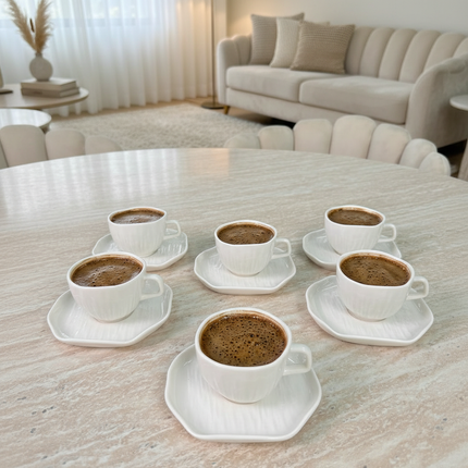 Bavary Linea Espressoset 12 Delig | 6 persoons Wit