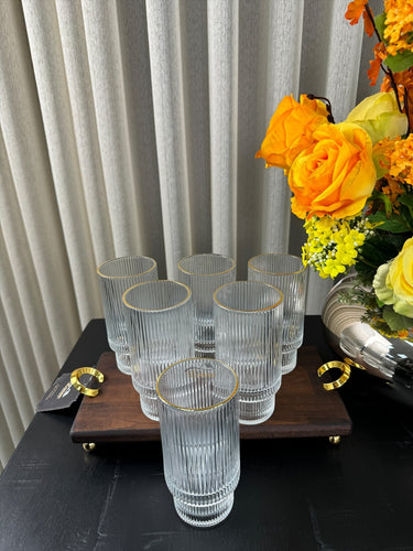 Bavary Ray Long 6 Delige Glas 300 ML Gold