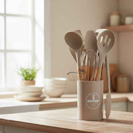 Bavary Silikon Keukengereiset 6 Delig Beige