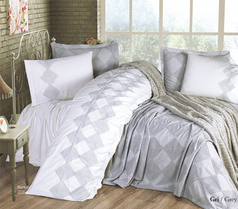 Bella Bella Home Diana Dunne Spreiset 7 delig Grijs