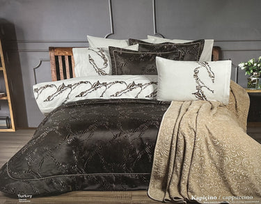 Bella Bella Home Hera Spreiset 10 delig Black - Cappuccino