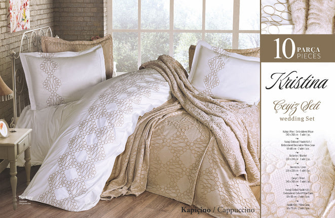 Bella Bella Home Kristina Spreiset 10 delig Cappuccino