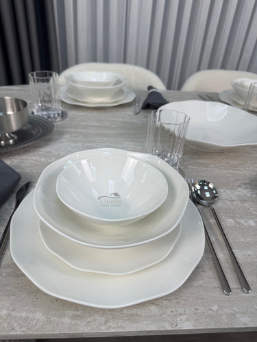 BonBistro Elva serviesset 16 delig | 4 Persoons Wit