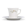 BonBistro Flower Retro Brown Cappuccino/Nescafeset 12-Delig | 6-Persoons