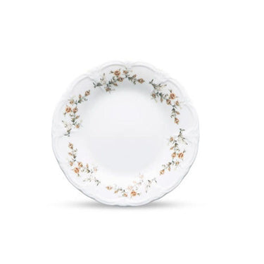 BonBistro Plat bord 16cm brown flower Retro