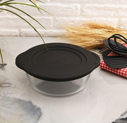 BORCAM Borcam Rond Ovenschaal Met Deksel Zwart | 2100cc