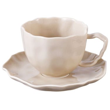BRICARD PORCELAIN Angles Espresso set 12 delig | 6 Persoons Taupe