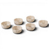 BRICARD PORCELAIN Angles Saus- / Snack Kommenset 8,7 cm | 6 Delig Taupe