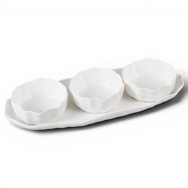 BRICARD PORCELAIN Angles Schalenset | Wit 4-Delig