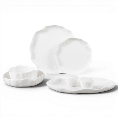 BRICARD PORCELAIN Angles Servies set 27 delig | 6 persoons Wit