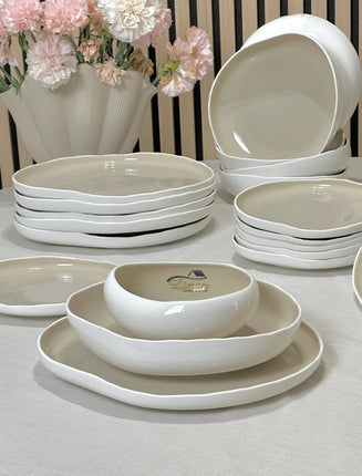 BRICARD PORCELAIN Barles / Cupido Beige Serviesset 25 Delig | 6 Persoons