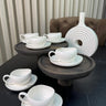 BRICARD PORCELAIN Barles / Cupido White Espressoset 12 Delig | 6 Persoons