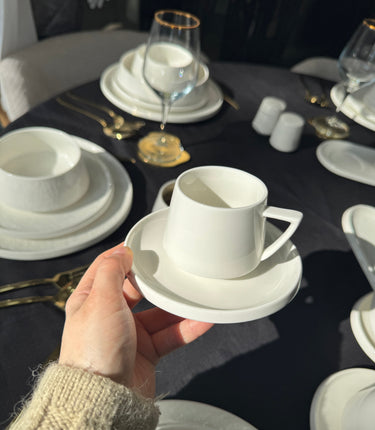BRICARD PORCELAIN BELLON ESPRESSOSET WIT 12-DELIG | 6 PERSOONS