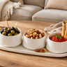 BRICARD PORCELAIN BELLON SCHALENSET | WIT RELIËF 4-DELIG