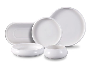 BRICARD PORCELAIN BONDY SERVIESSET 25 DELIG | 6 PERSOONS WIT