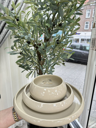 BRICARD PORCELAIN BRICARD BONDY SERVIESSET 18 DELIG | 6 PERSOONS TAUPE