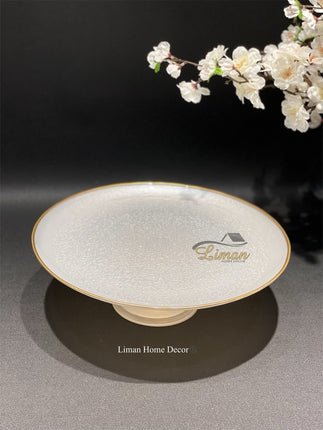 BRICARD PORCELAIN Bricard Crispy Patisserie Wit - Gold 33Cm