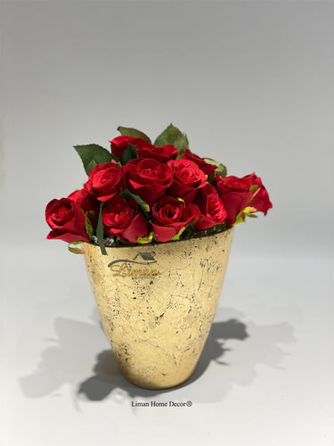 BRICARD PORCELAIN Bricard Murano Vaas Goud -S-