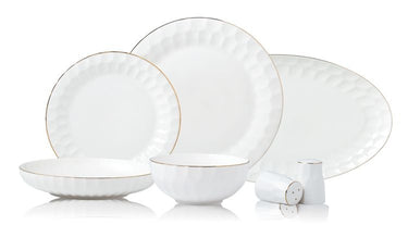 BRICARD PORCELAIN Bricard Porcelain Muret 6-Persoons | 27-Delig Serviesset Goud
