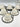 BRICARD PORCELAIN Bricard Queen Espressoset Wit - Zilver 12 Delig | 6 Persoons