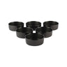 BRICARD PORCELAIN BRICARD REXY KOMMEN SET | 12 CM DONKER GRIJS 6-DELIG