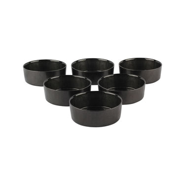 BRICARD PORCELAIN BRICARD REXY KOMMEN SET | 12 CM DONKER GRIJS 6-DELIG