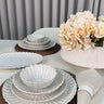 BRICARD PORCELAIN Nieuw Julia Serviesset 25 Delig | 6 Persoons Beige ( Paris ) ( Lotus )