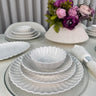 BRICARD PORCELAIN Nieuw Julia Serviesset 25 Delig | 6 Persoons Wit ( Paris ) ( Lotus )