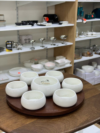 BVR Acacia Draaibord Bondy Snack- / Tappasschaal 8 Delig ( Chubby )