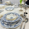 BVR Sapphire Flora Serviesset 25 Delig | 6 Persoons Blauw Vintage ( Cyril )