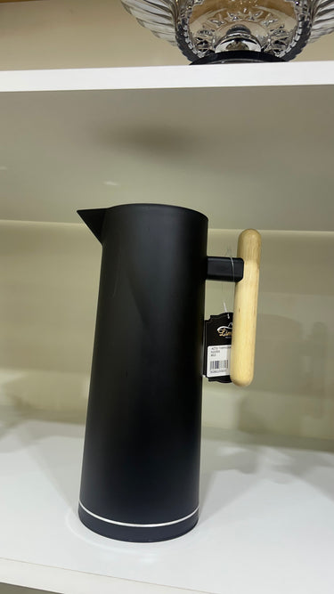 BVR Thermoskan - 1,0 Liter - Thermos - Isoleerkan - Koffie of Thee - Warm en koud - Zwart