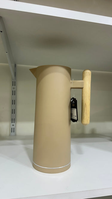 BVR Thermoskan - 1,0 Liter - Thermos - Isoleerkan - Koffie of Thee - Warm en koud - Beige