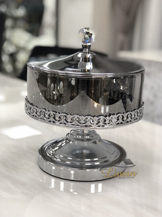 cinar Kronos Bonbonniere Met Voet Zilver