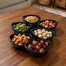 Cosy MELAMINE SNACKSET | 6 DELIG ORGANISCH ZWART