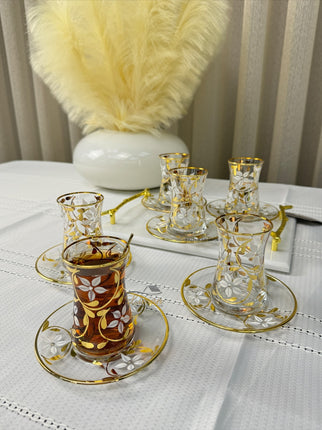 Esco Esco Yasemin Gold Theeset 12 Delig | 6 Persoons