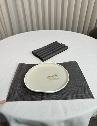 FERVEO PLACEMATSET 6 DELIG BRUIN - ZWART