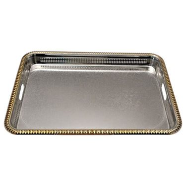 FUGURATO FUGURATO DIENBLAD RECHTHOEK | ZILVER-GOUD 50X36 CM