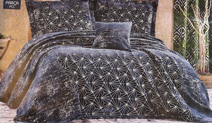 IPEKCE Ipekce Dior Bedspreiset 4 Delig Donker Blauw