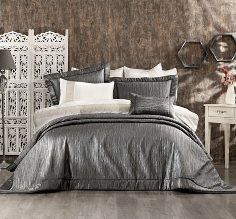 IPEKCE Ipekce Esila Bedspreiset 10 Delig Grijs