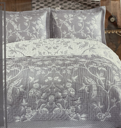 IPEKCE Ipekce Larisa Bedspreiset 1-Persoons 2- Delig Grijs