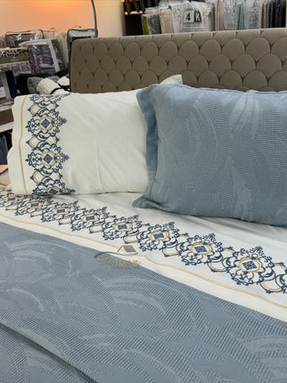 IPEKCE IPEKCE MILANO 6-DELIG 2-PERSOONS DEKBEDOVERTEK BLAUW