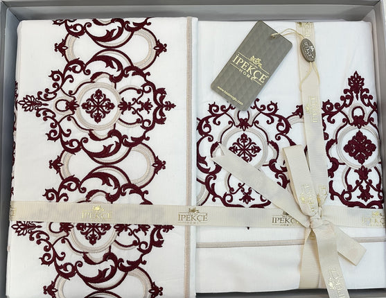 IPEKCE IPEKCE MILANO 6-DELIG 2-PERSOONS DEKBEDOVERTEK BORDO